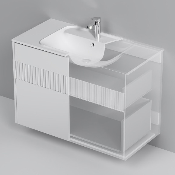 Тумба под раковину AM.PM Func 100 M8FFUX1002WM подвесная Белая матовая