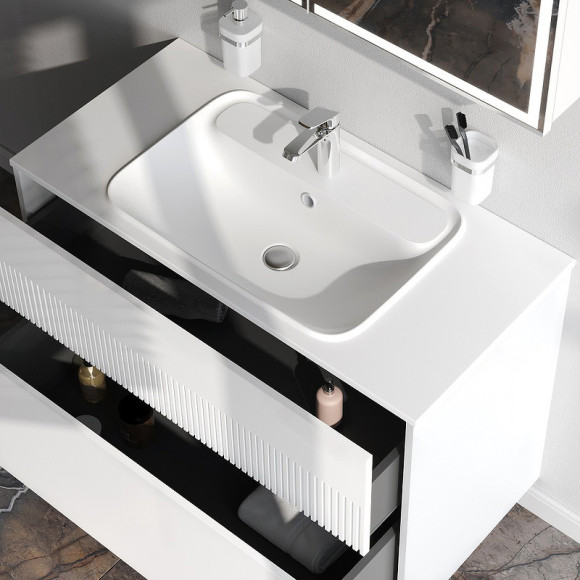 Тумба под раковину AM.PM Func 100 M8FFUX1002WM подвесная Белая матовая