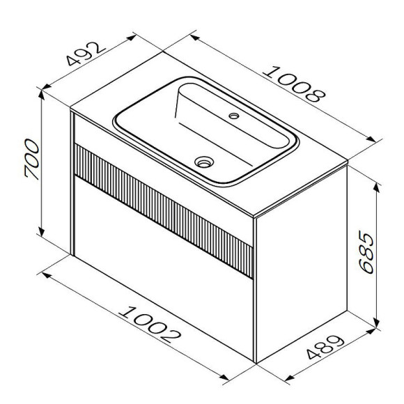 Тумба под раковину AM.PM Func 100 M8FFUX1002WM подвесная Белая матовая
