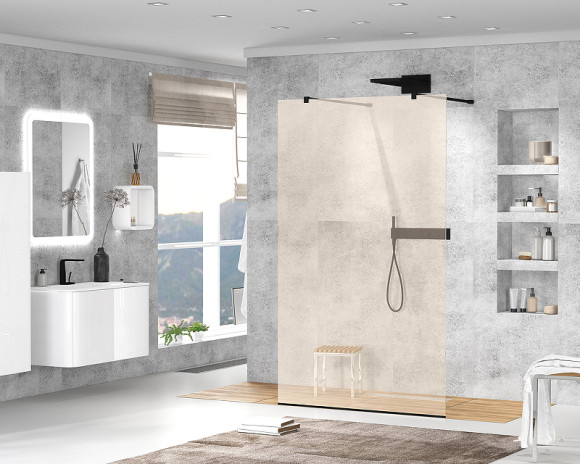 Душевая перегородка Cezares Liberta 90 LIBERTA-L-2-90-120-BR-NERO профиль Черный матовый стекло бронзовое Душевая перегородка Cezares Liberta 90 LIBERTA-L-2-90-120-BR-NERO профиль Черный матовый стекло бронзовое