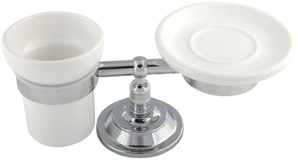 Стакан для зубных щеток с мыльницей Migliore Mirella 17245 Хром Стакан для зубных щеток с мыльницей Migliore Mirella 17245 Хром