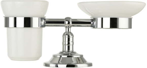 Стакан для зубных щеток с мыльницей Migliore Mirella 17245 Хром Стакан для зубных щеток с мыльницей Migliore Mirella 17245 Хром