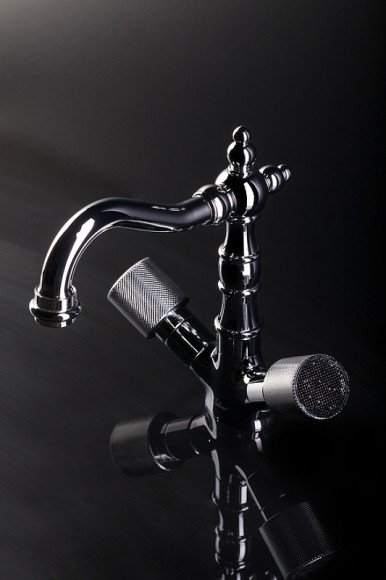 Смеситель для раковины Boheme Royal Cristal 272-Royal/CRSTblack Хром Смеситель для раковины Boheme Royal Cristal 272-Royal/CRSTblack Хром