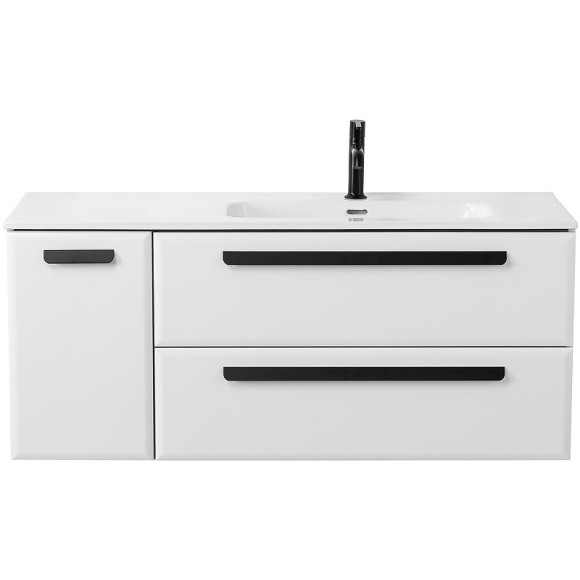 Тумба под раковину Cezares Eco-Cer-N 120 R ECO-CER-N-1200-2C-1A-SO-BL-R подвесная Bianco Lucido без ручек
