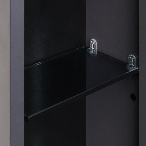 Шкаф пенал Aquaton Ар-Деко 40 1A284703DD8D0 подвесной Серый кобальт