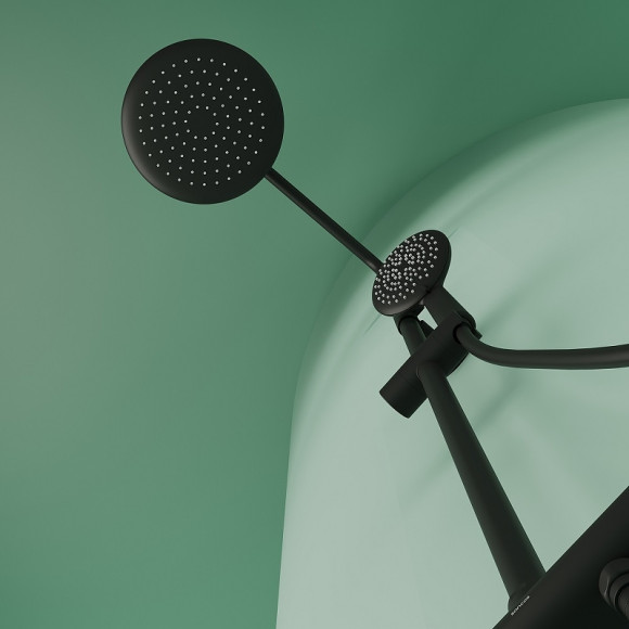 Душевая система Sancos Game SC3002MB с термостатом Черная матовая