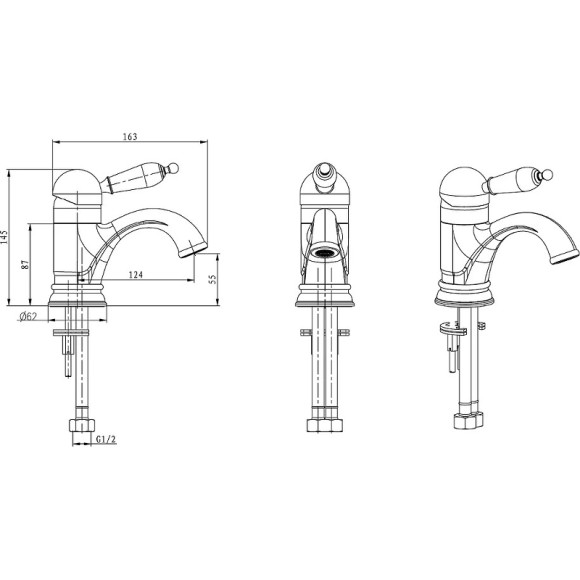 Смеситель для раковины Boheme Tradizionale Chromo 261 Хром Смеситель для раковины Boheme Tradizionale Chromo 261 Хром
