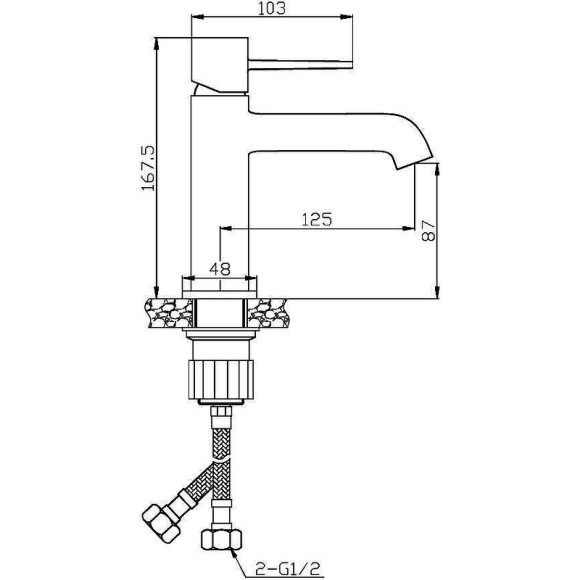 Смеситель для раковины Orange Karl M05-021cr Хром Смеситель для раковины Orange Karl M05-021cr Хром