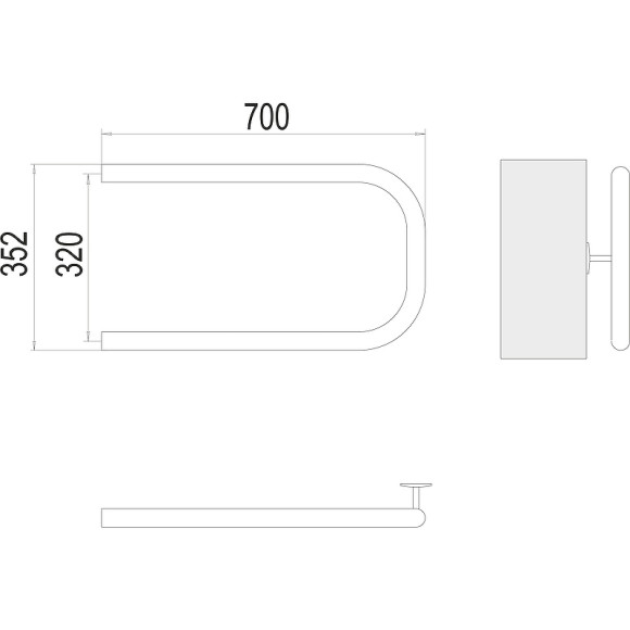 Водяной полотенцесушитель Terminus П-образный (1) 320x700 4620768881572 Хром, боковое подключение, G 1" НР Водяной полотенцесушитель Terminus П-образный (1) 320x700 4620768881572 Хром, боковое подключение, G 1" НР