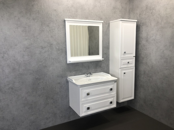 Зеркало Comforty Феррара 80 00004151059 Белое Зеркало Comforty Феррара 80 00004151059 Белое