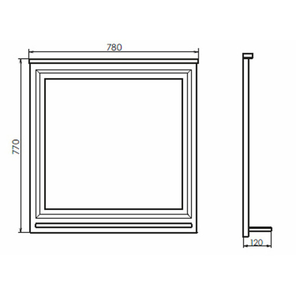 Зеркало Comforty Феррара 80 00004151059 Белое Зеркало Comforty Феррара 80 00004151059 Белое
