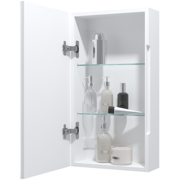 Зеркальный шкаф Континент Allure LED 35 L МВК055 с подсветкой Белый Зеркальный шкаф Континент Allure LED 35 L МВК055 с подсветкой Белый