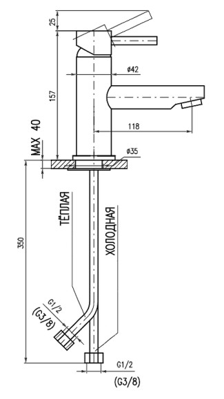 Смеситель для раковины Rav Slezak Seina SE926.5CMAT Черный матовый Смеситель для раковины Rav Slezak Seina SE926.5CMAT Черный матовый