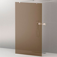 Душевая перегородка Cezares Liberta 110 LIBERTA-L-2-110-120-BR-Cr профиль Хром стекло бронзовое