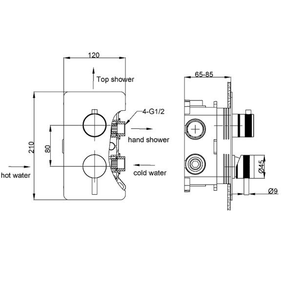 Смеситель для душа Boheme Cell 135-2-NB Никель