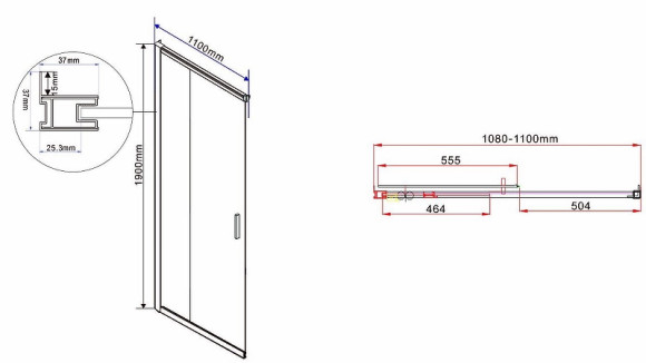 Душевой уголок Vincea Garda 110х110 VSS-1G1111CH профиль Хром стекло шиншилла