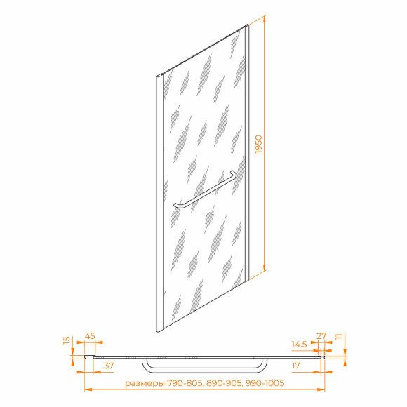Душевая стенка RGW Z-060-2 90 352206209-11 профиль Хром стекло прозрачное Душевая стенка RGW Z-060-2 90 352206209-11 профиль Хром стекло прозрачное