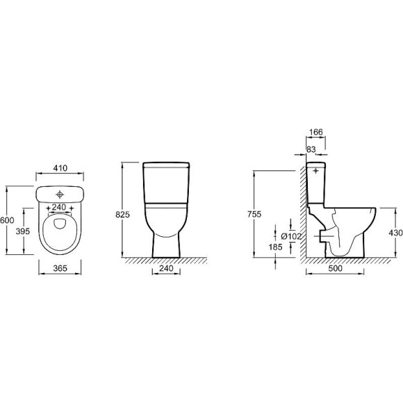 Унитаз компакт Jacob Delafon Odeon Up 18557K-00 без сиденья и бачка
