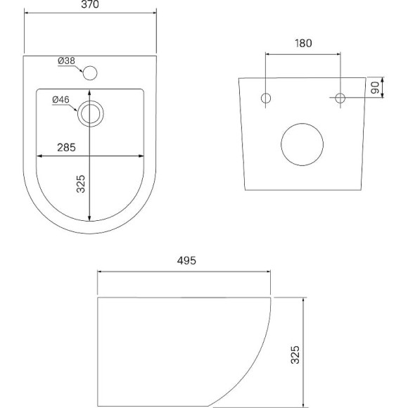 Биде Iddis Blanco BLARB02i82 подвесное Черное матовое Биде Iddis Blanco BLARB02i82 подвесное Черное матовое