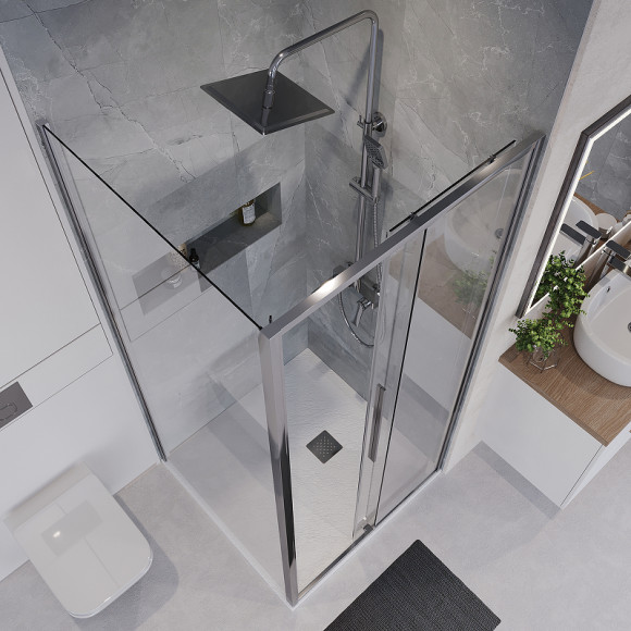 Душевой уголок Niagara Nova 100х100 NG-64-10A-A100-34 профиль Хром стекло прозрачное Душевой уголок Niagara Nova 100х100 NG-64-10A-A100-34 профиль Хром стекло прозрачное