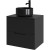 Тумба с раковиной Orange Line 60 Li-60TubMDF+B07-345B подвесная Черная матовая