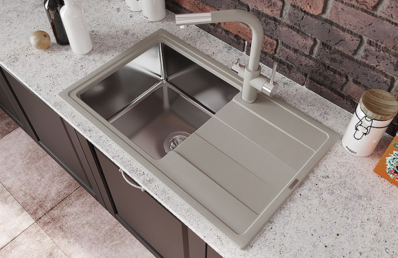 Кухонная мойка Florentina Комби-780 21.395.D0780.305 Грей Кухонная мойка Florentina Комби-780 21.395.D0780.305 Грей