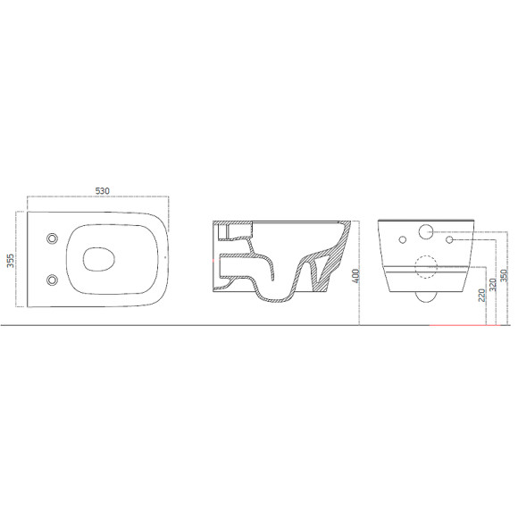Унитаз Boheme Bello 971-MW подвесной Белый матовый без сиденья