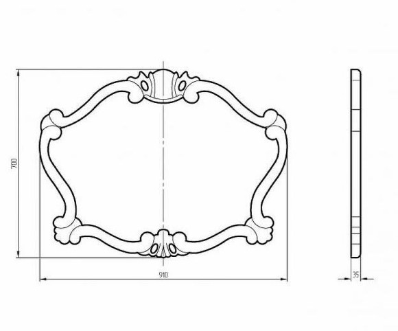 Зеркало Migliore CDB 90 30492 Золото