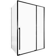 Душевой уголок Allen Brau Fantasy 140x80 3.11008.31 + 3.11012.31 профиль Черный матовый стекло прозрачное