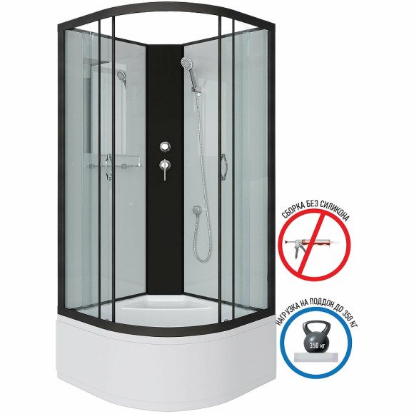 Душевая кабина Niagara Classic 100х100 NG-6709-14BK без гидромассажа