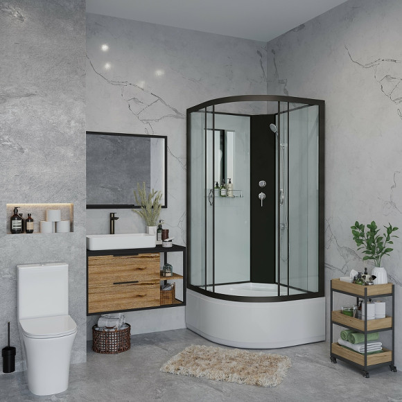 Душевая кабина Niagara Classic 100х100 NG-6709-14BK без гидромассажа