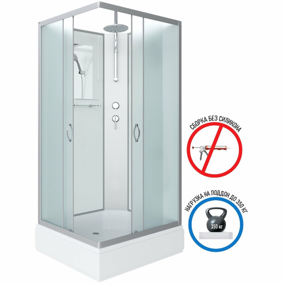 Душевая кабина Niagara Classic 100х80 NG-33084-14QBKT без гидромассажа Душевая кабина Niagara Classic 100х80 NG-33084-14QBKT без гидромассажа