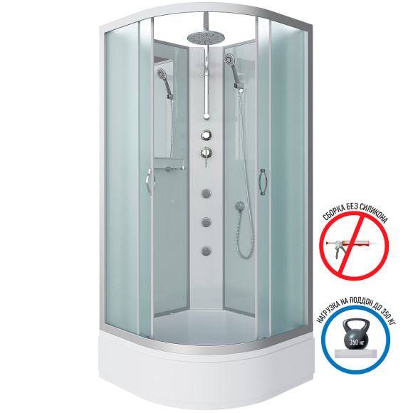 Душевая кабина Niagara Classic 100x100 NG-3302-14BKTG с гидромассажем