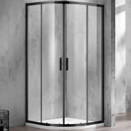 Душевой уголок Azario Milton 90х90 AZ-ND2142 900 профиль Черный стекло прозрачное