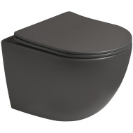 Унитаз SantiLine SL-5109 подвесной Темно-серый матовый с сиденьем Микролифт