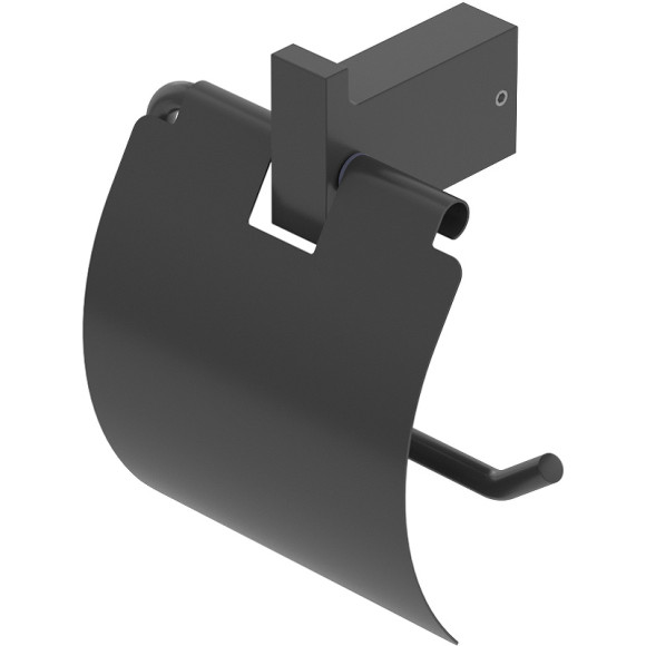 Держатель туалетной бумаги Cezares Slider SLIDER-PH-NOP с крышкой Черный матовый