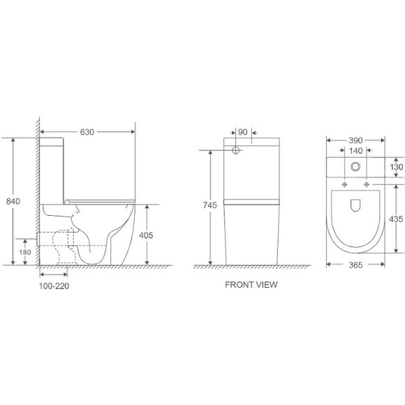 Унитаз компакт D&K Matrix DT1397016 с бачком и сиденьем Микролифт