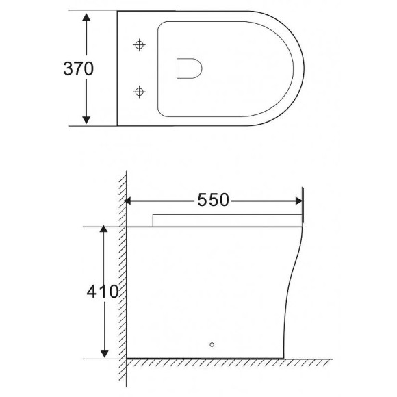 Унитаз BelBagno Ancona BB1224CBR-P приставной без сиденья