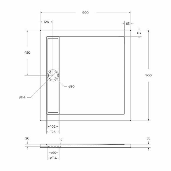 Акриловый поддон для душа BelBagno Due 90x90 TRAY-BB-DUE-A-90-4-W0 Белый Акриловый поддон для душа BelBagno Due 90x90 TRAY-BB-DUE-A-90-4-W0 Белый