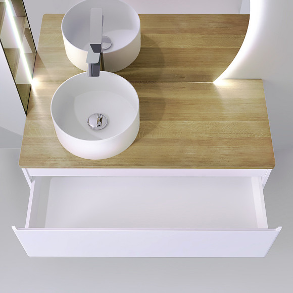 Тумба под раковину Jorno Solis New 120 SolN.01.120/P/W/JR подвесная Белая Тумба под раковину Jorno Solis New 120 SolN.01.120/P/W/JR подвесная Белая