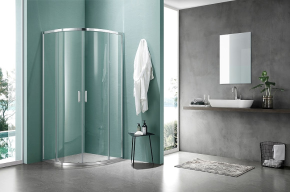 Душевой уголок Aquatek 90х90 AQ ARI RO 09020CH профиль Хром стекло прозрачное