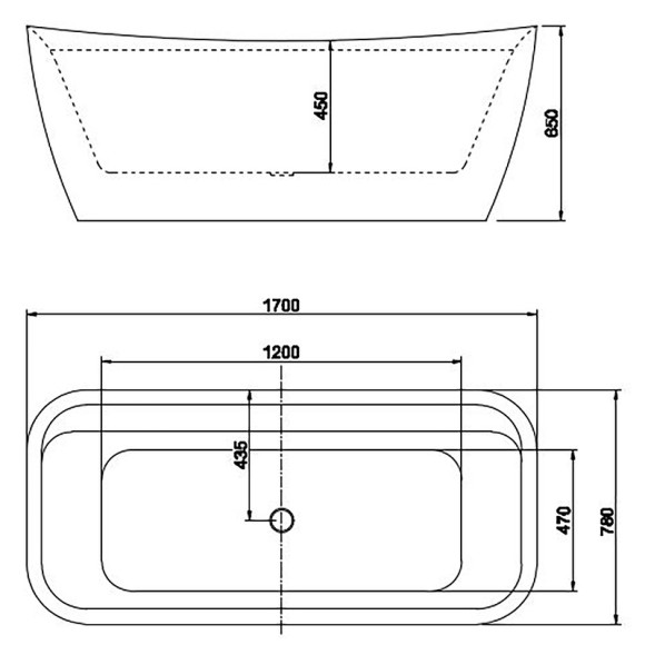 Акриловая ванна Aquatek Амадео 170x78 AQ-197778 без гидромассажа Акриловая ванна Aquatek Амадео 170x78 AQ-197778 без гидромассажа