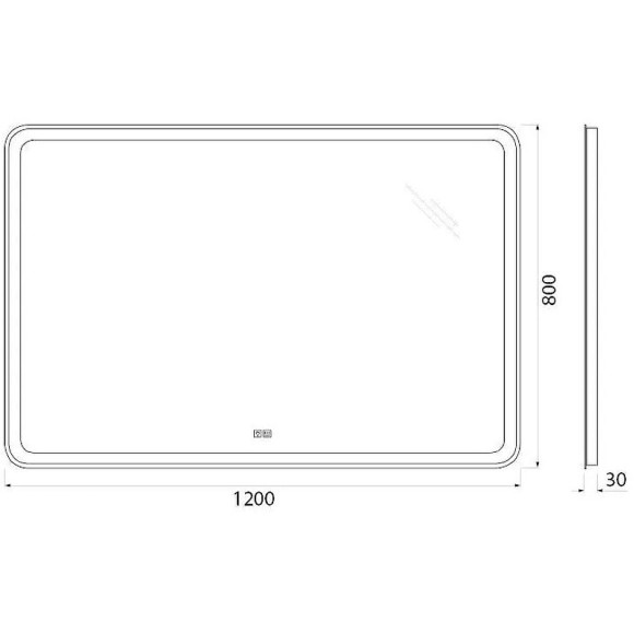 Зеркало BelBagno SPC-MAR-1200-800-LED-TCH-WARM с подсветкой с подогревом с сенсорным выключателем