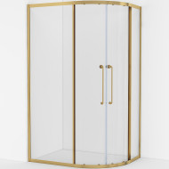 Душевой уголок Cezares Relax-304 120x90 RELAX-304-RH-2-120/90-C-BORO профиль Брашированное золото стекло прозрачное
