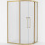 Душевой уголок Cezares Relax-304 120x90 RELAX-304-RH-2-120/90-C-BORO профиль Брашированное золото стекло прозрачное