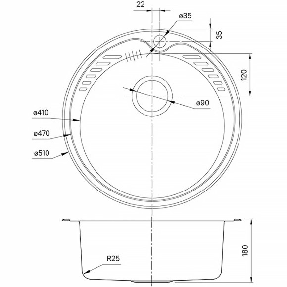 Кухонная мойка Iddis Suno S 51 SUN51S0i77S Сатин