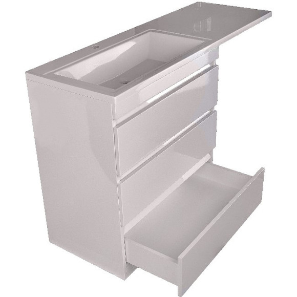 Тумба под раковину Style Line Даллас 130 Люкс Plus СС-00000558 Белая Тумба под раковину Style Line Даллас 130 Люкс Plus СС-00000558 Белая