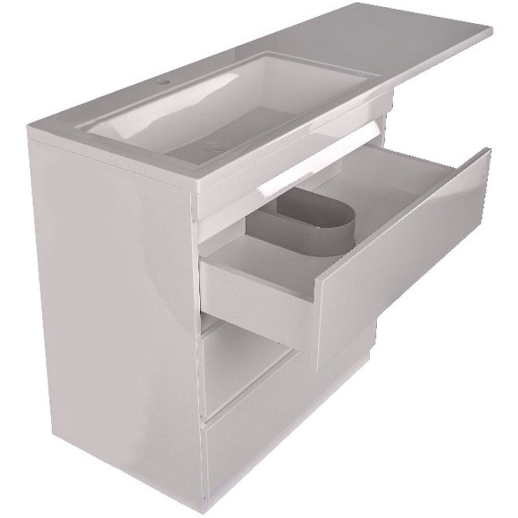 Тумба под раковину Style Line Даллас 130 Люкс Plus СС-00000558 Белая Тумба под раковину Style Line Даллас 130 Люкс Plus СС-00000558 Белая