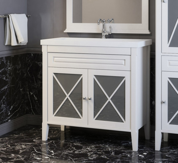 Тумба под раковину Opadiris Палермо 90 00-00002355 Белая матовая