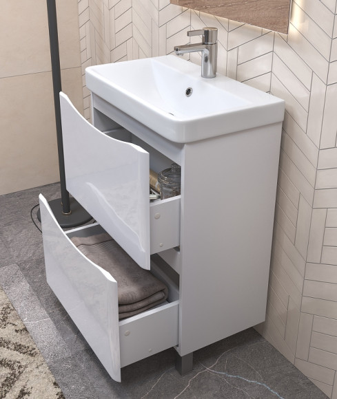 Тумба под раковину Vigo Glem 60 tn.GLE.9595.60.2Y Белая